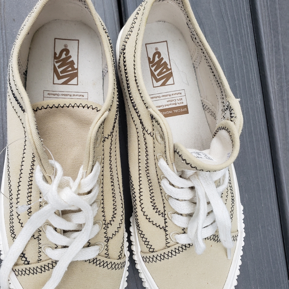 Vans Women's Beige Canvas Sneakers